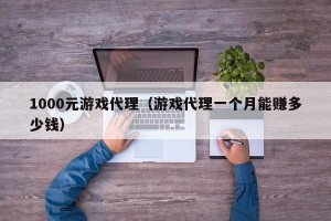 1000元游戏代理（游戏代理一个月能赚多少钱）