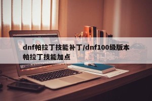dnf帕拉丁技能补丁/dnf100级版本帕拉丁技能加点