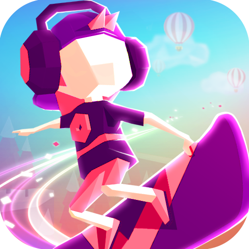 滑板色彩冲浪游戏图标