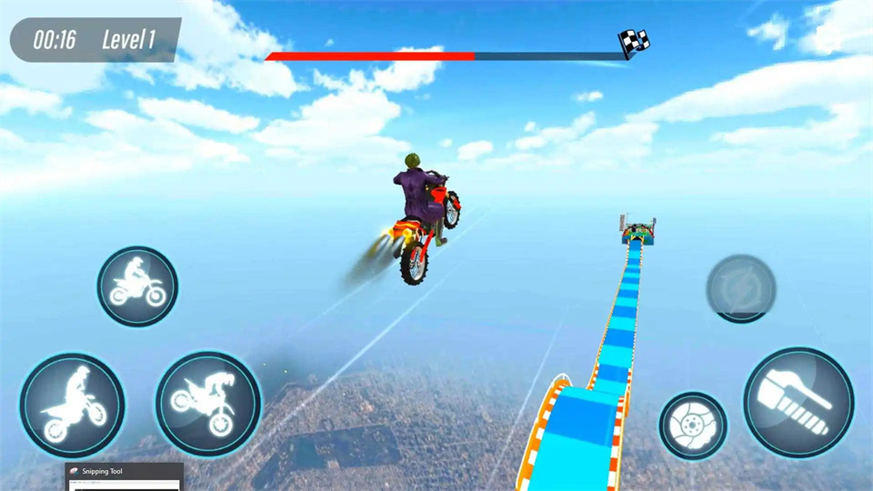 巨型坡道摩托特技3D游戏(SuperHero Bike)截图3