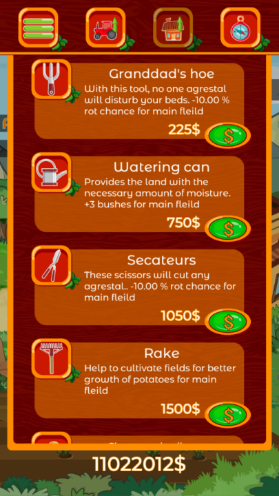 土豆大亨游戏(Farm Tycoon)截图1