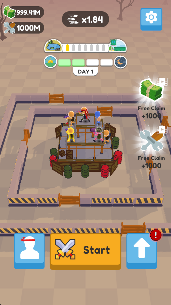 堡垒卫士游戏无限金币版(Defend City Merge Shoot Idle)截图1