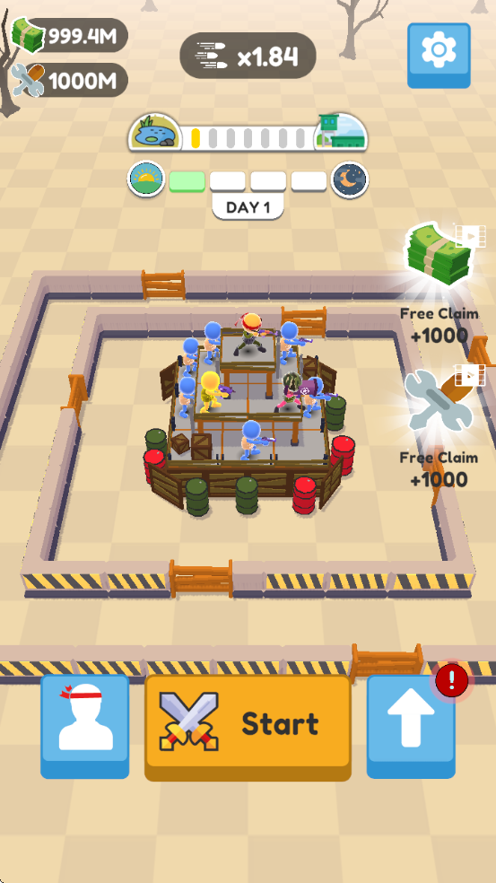 堡垒卫士游戏无限金币版(Defend City Merge Shoot Idle)截图5